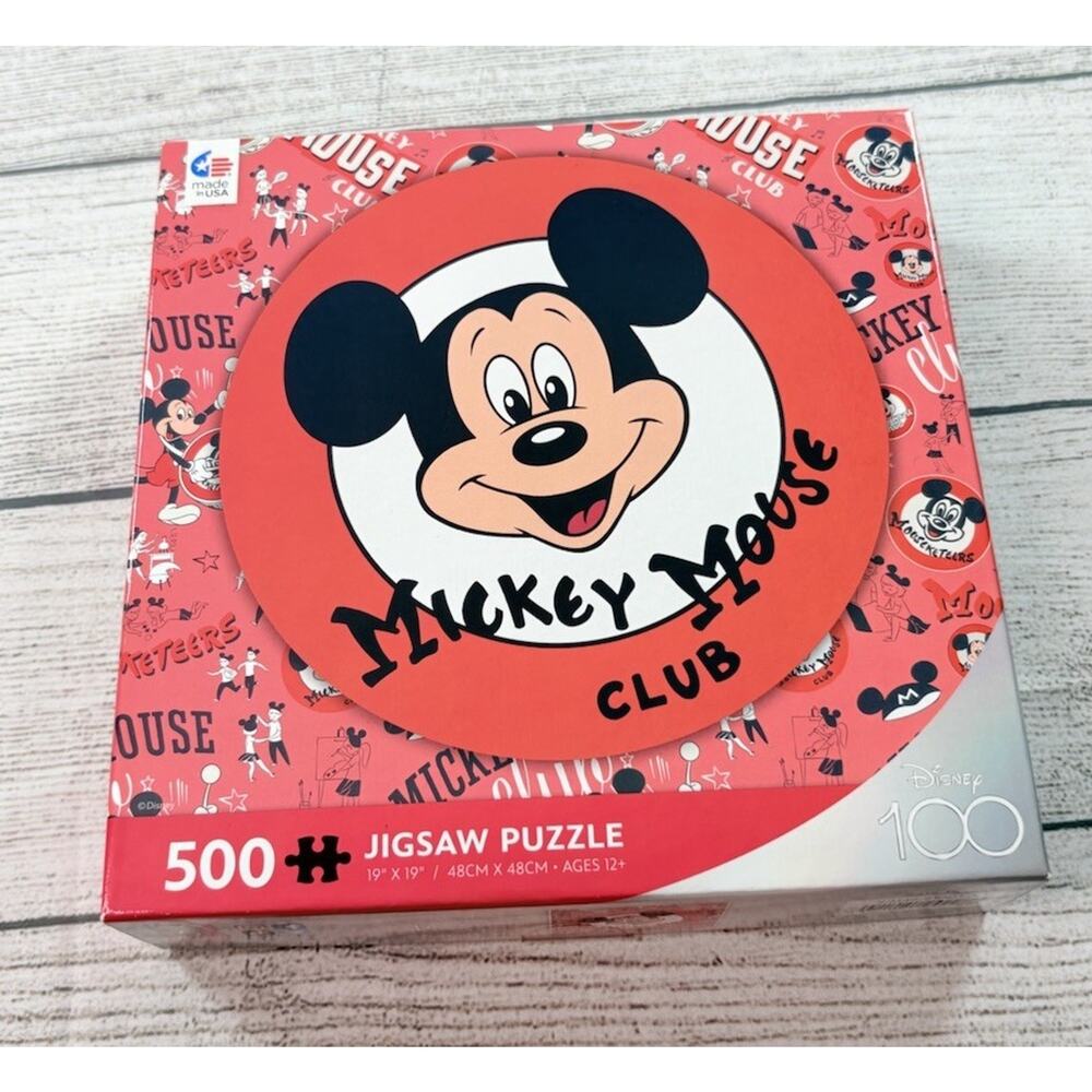 MICKEY MOUSE Club Ceaco Puzzle 500 Pieces Red 19” Disney